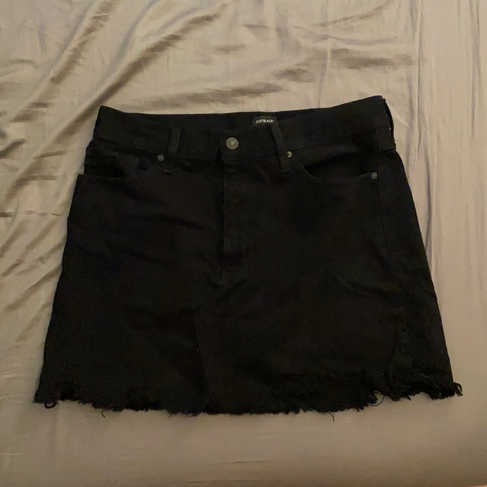 Large ‘Just Black’ denim skirt